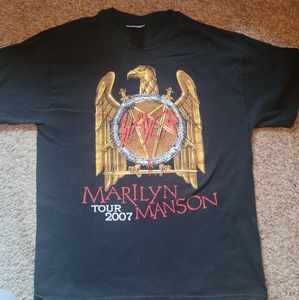 Mens SzL Slayer and Marilyn Manson tour shirt